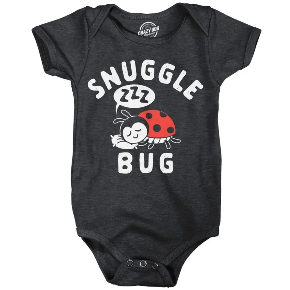 Snuggle Bug Baby Bodysuit Funny Cute Ladybug Jumper For Infants
